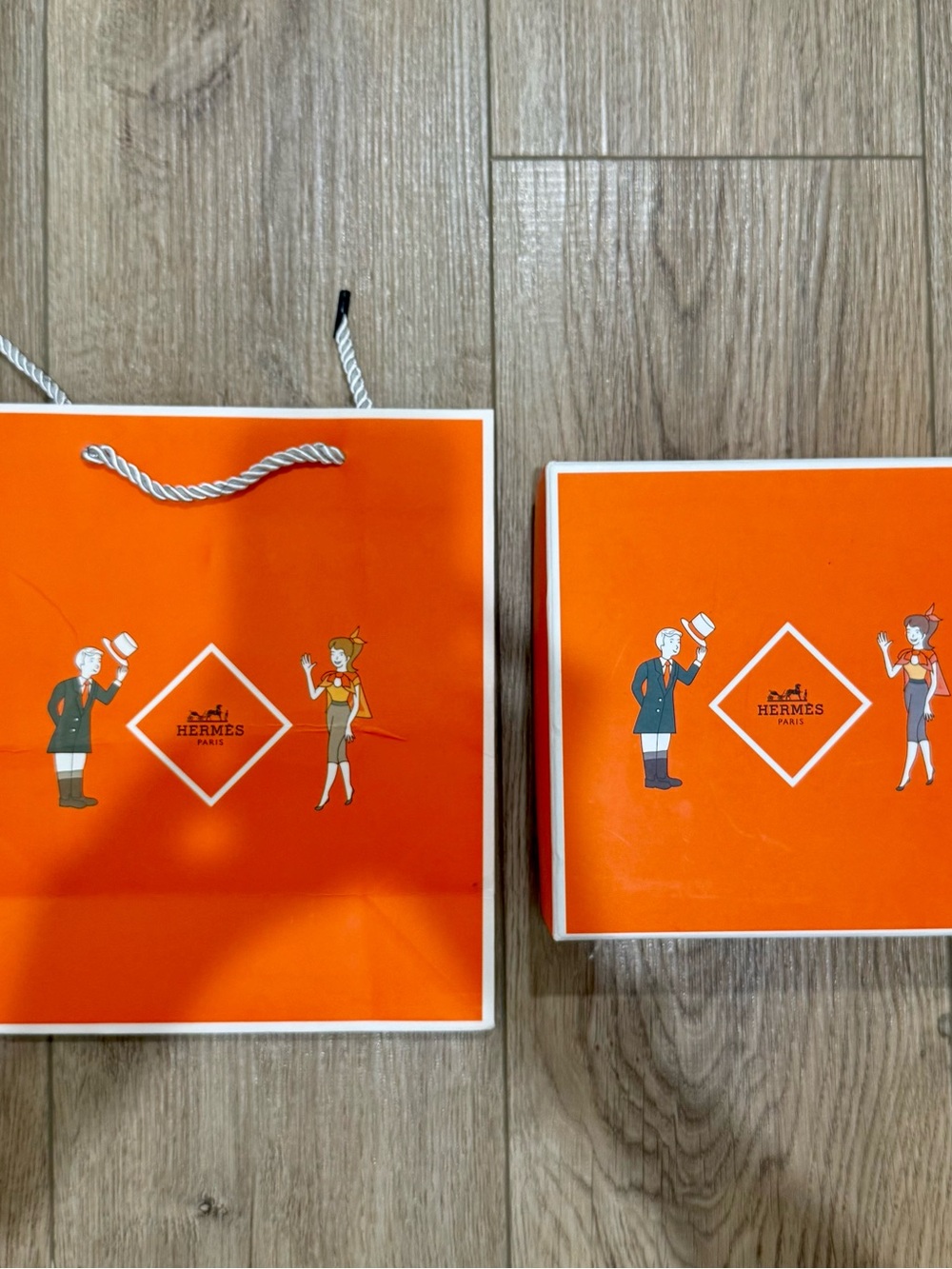 Hermes Orange Gift Bag and Box Set
